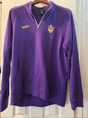Nike LSU Purple Quarter-Zip with Sailor Mike Logo